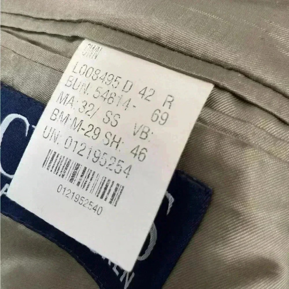 Chaps Ralph Lauren Cashmere wool 3 Button Suit Coat 42R Brown Blue Glen Plaid - Picture 7 of 16